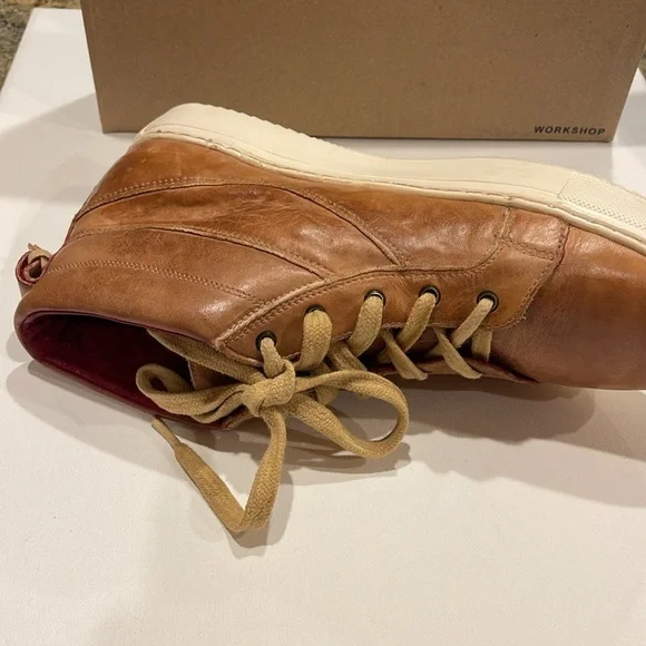 BED STU ROSSELA TAN RUSTIC HIGH TOP LEATHER SNEAKER MADE IN LEON, MEXICO SIZE 9 - Picture 11 of 13
